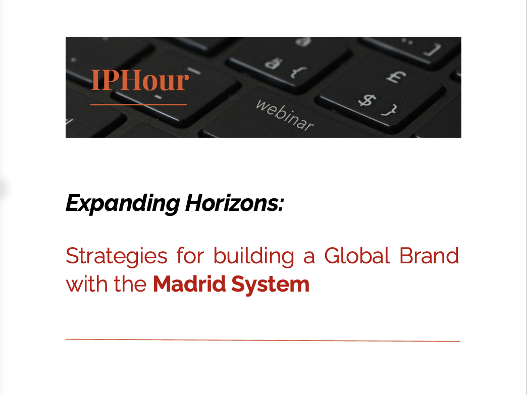 Webinar on the International System of TM Registration