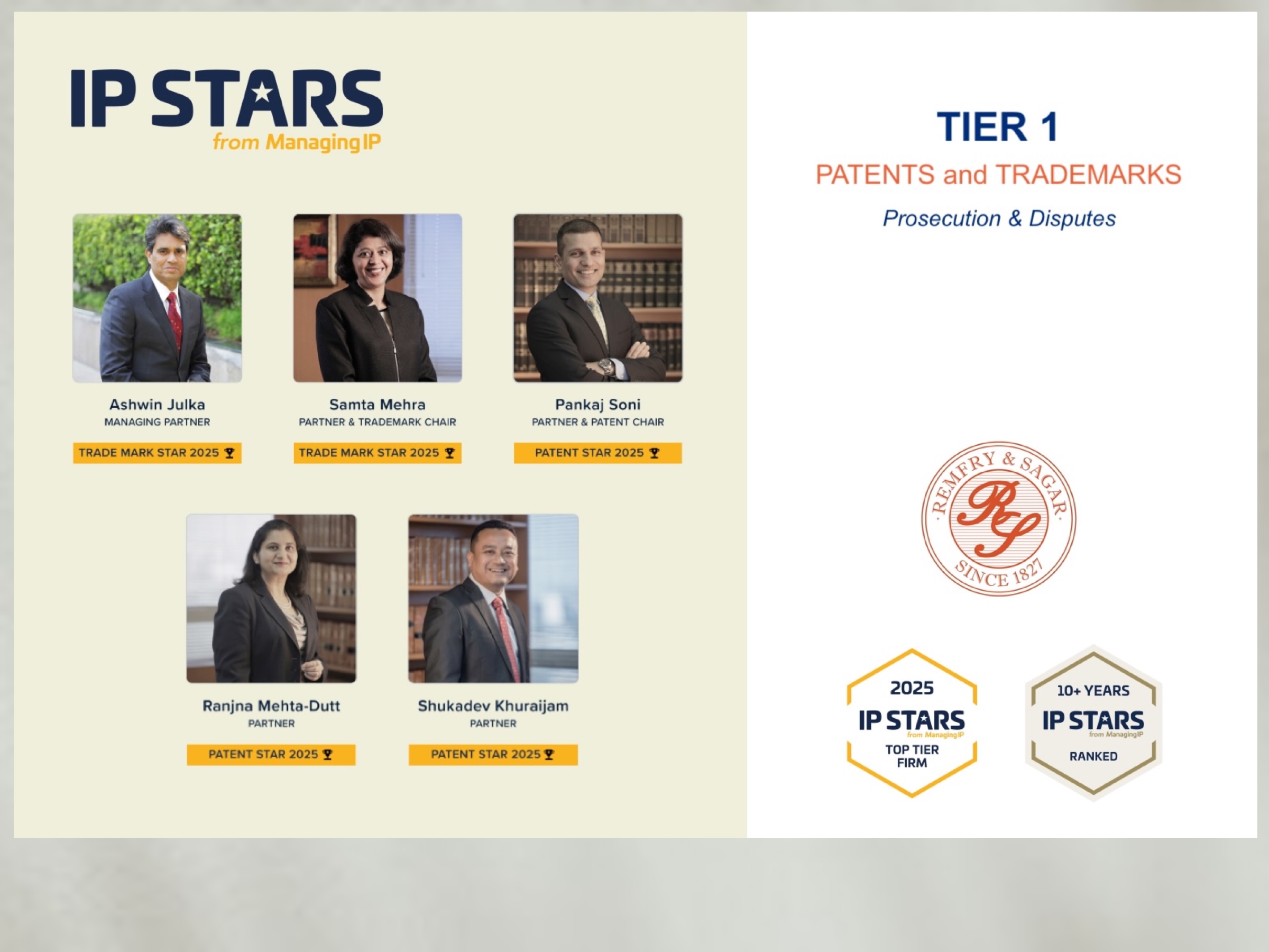 Top Tier: Patents and TM – Prosecution & Disputes